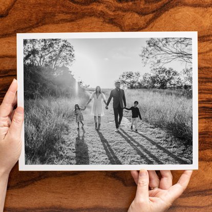 Black-and-white photographs and documents