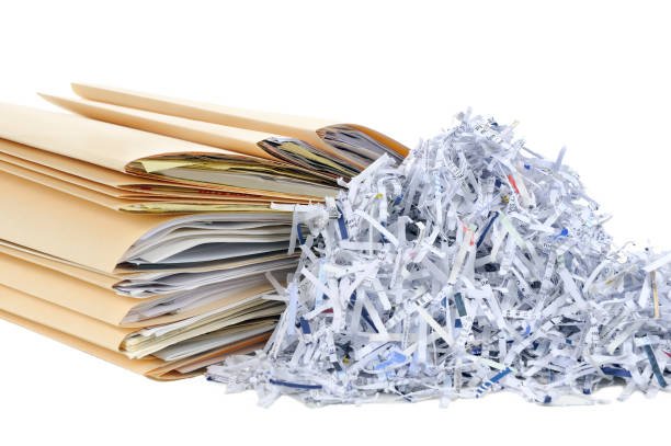 Documents being securely shredded