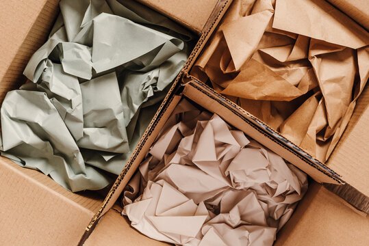 E-commerce orders prepared for packing and shipping