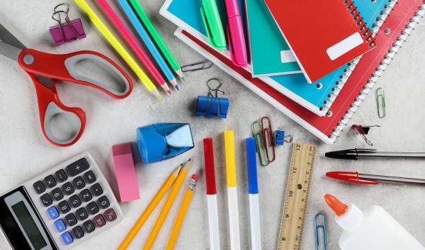 Assortment of school supplies